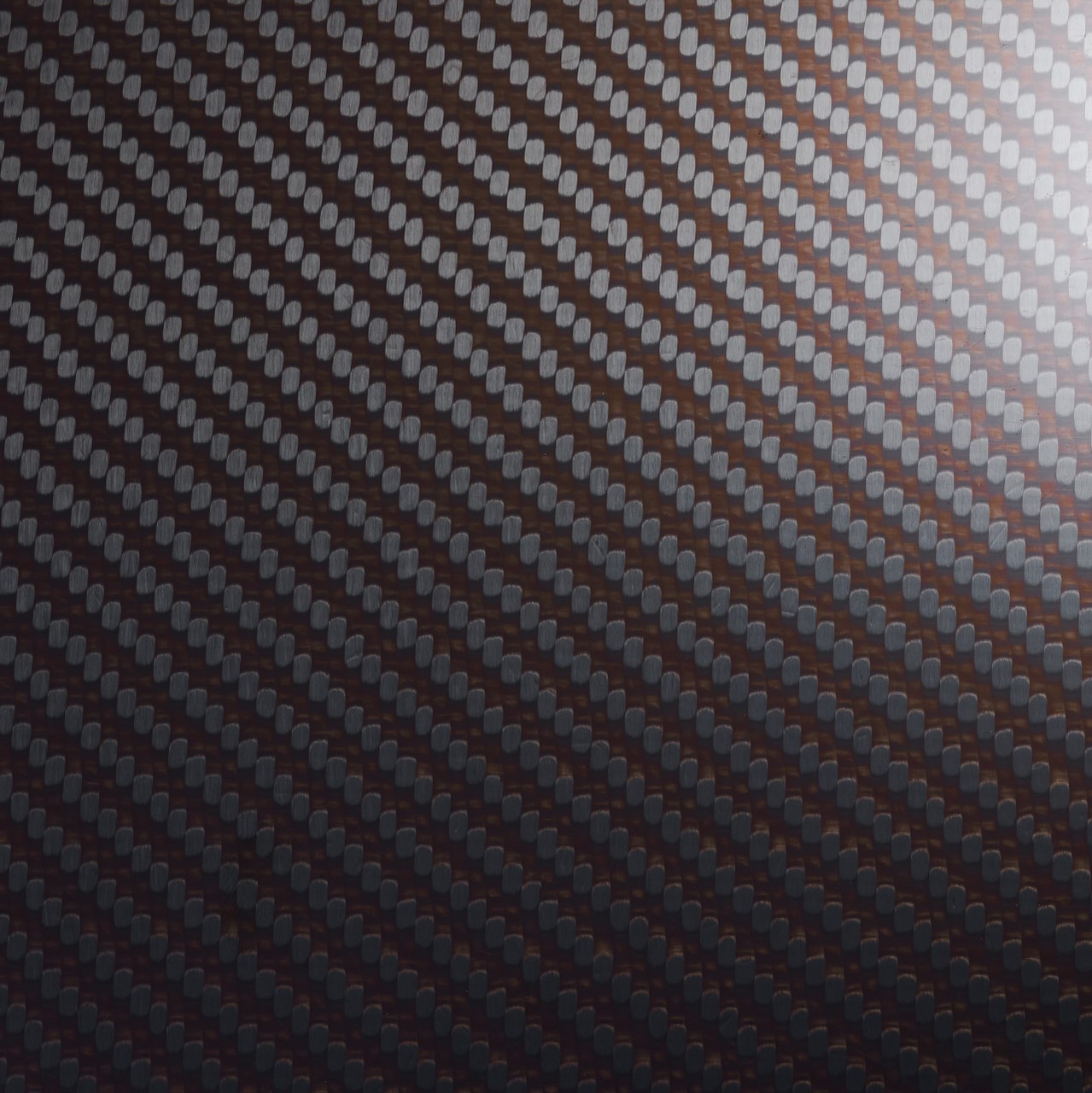 Woven Chocolate dyed Fiberglass/Carbon Fiber Hybrid with Gloss finish