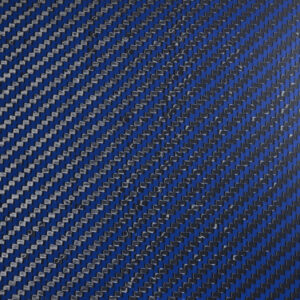 Woven Blue fiberglass/carbon fiber hybrid with gloss finish