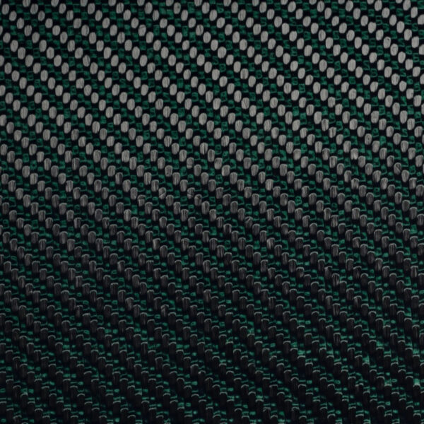 Woven Emerald dyed Fiberglass/Carbon Fiber Hybrid with Gloss finish