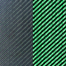 woven glow carbon fiber - side by side