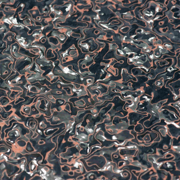 Livewire copper marble carbon fiber closeup